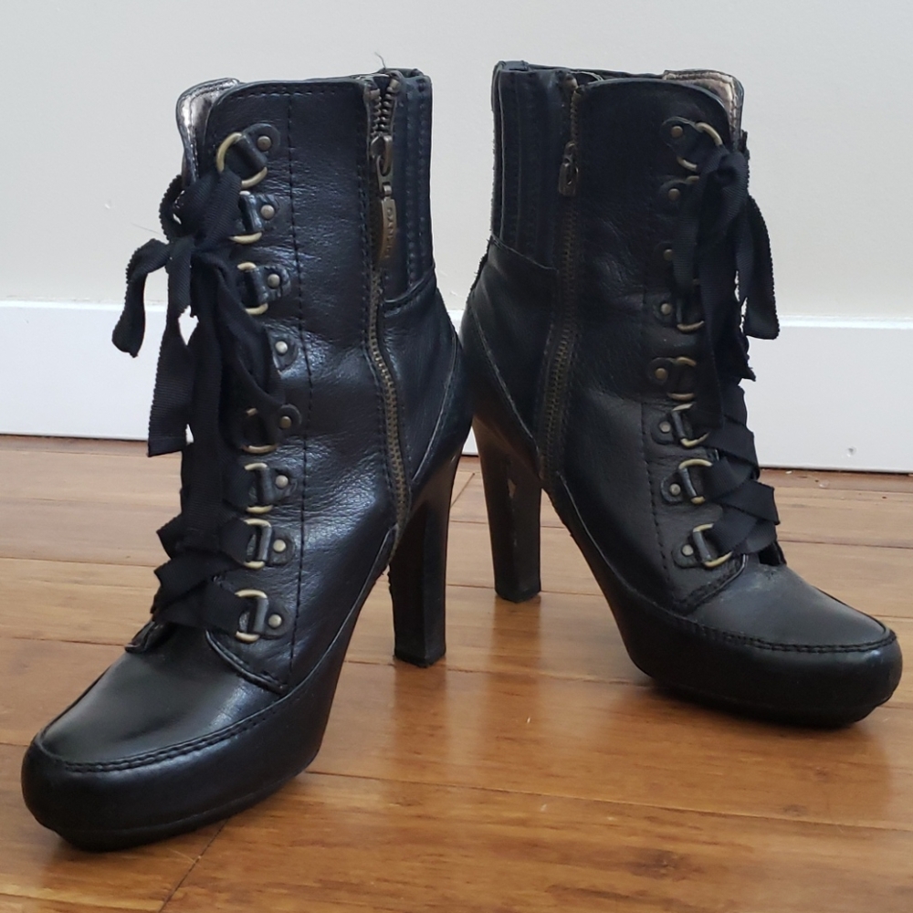 DKNYC leather ankle boots